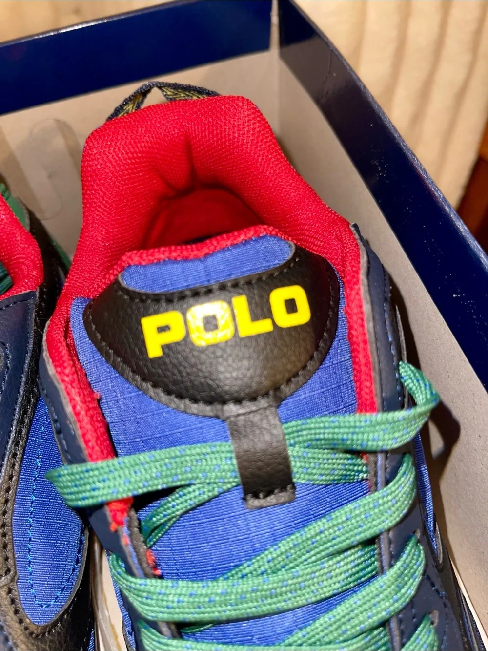 Polo by Ralph Lauren Kids Blue & Red Athletic Sneakers